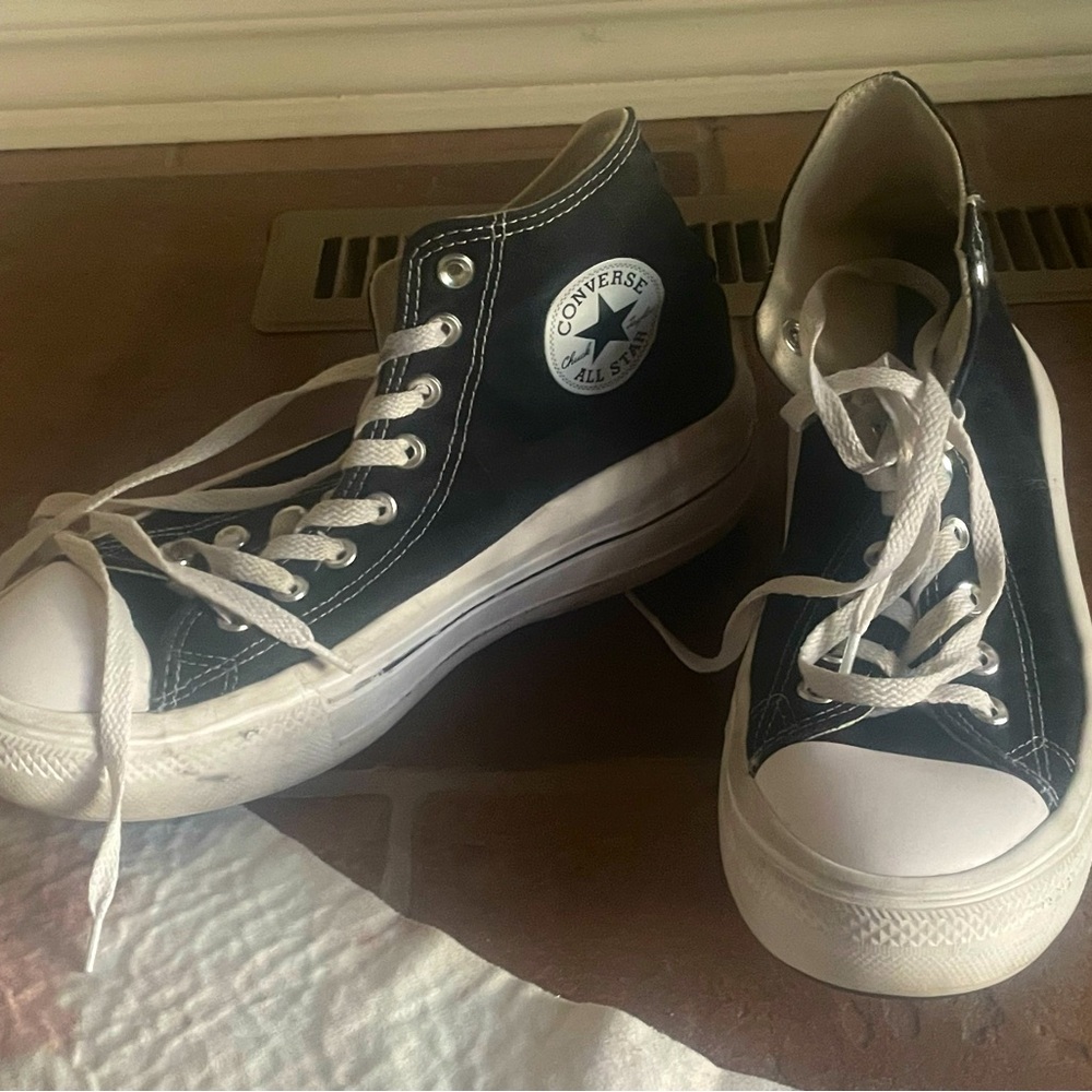 Black Platform Converse Womens